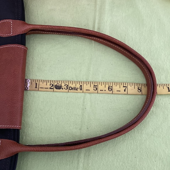 Designer inspired, nylon and genuine leather tote - Picture 13 of 15